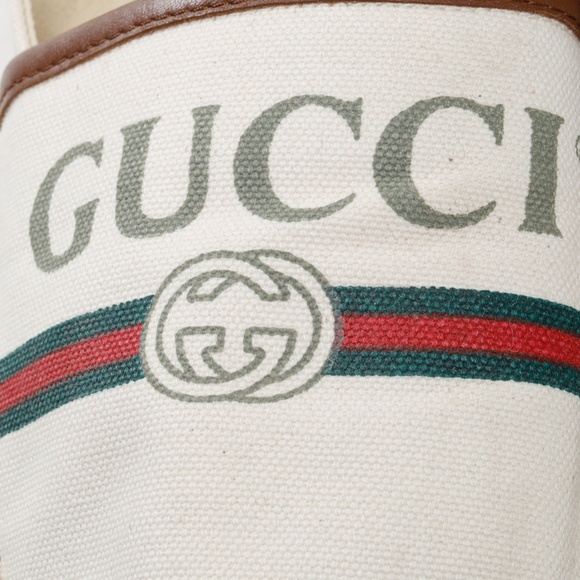 Gucci White Web Accent Canvas Espadrilles - Picture 8 of 12
